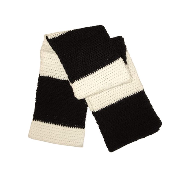 Striped Scarf - Black and White